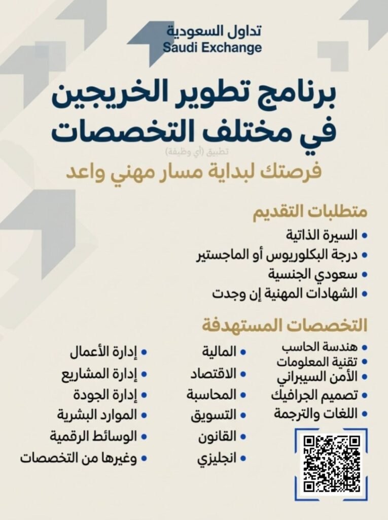 (🔴) رواتب تصل 14,000 ريال (توظيف مباشر بعد اجتياز البرنامج) لدى (مجموعة تداول) تذكير: […]