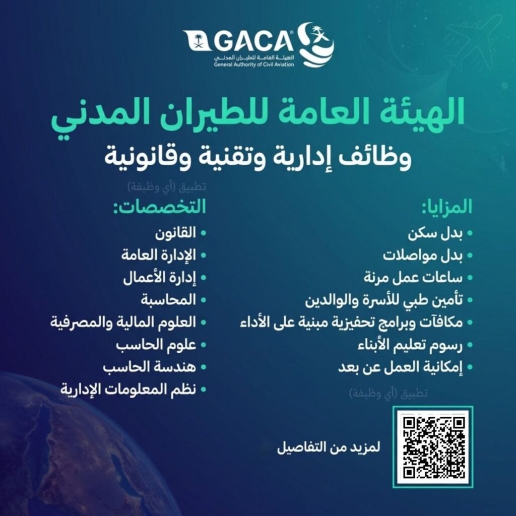 (🔴) جهة حكومية | الهيئة العامة للطيران المدني تعلن وظائف (إدارية وتقنية وقانونية) للج […]