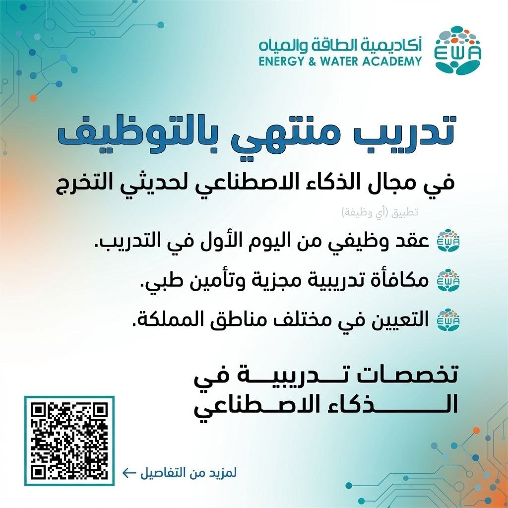(🔴) أكاديمية الطاقة والمياه (تدريب منتهي بالتوظيف) في مجال الذكاء الاصطناعي لحديثي ال […]