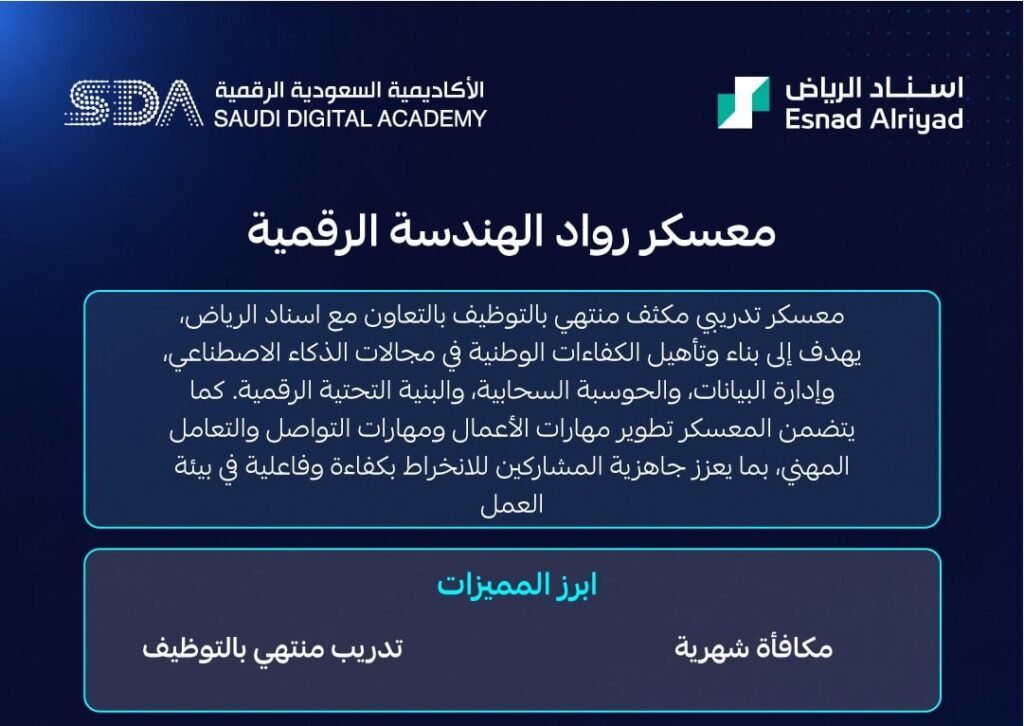 🚨 هااام | (منتهي بالتوظيف) الأكاديمية السعودية الرقمية بالتعاون مع شركة اسناد الرياض  […]