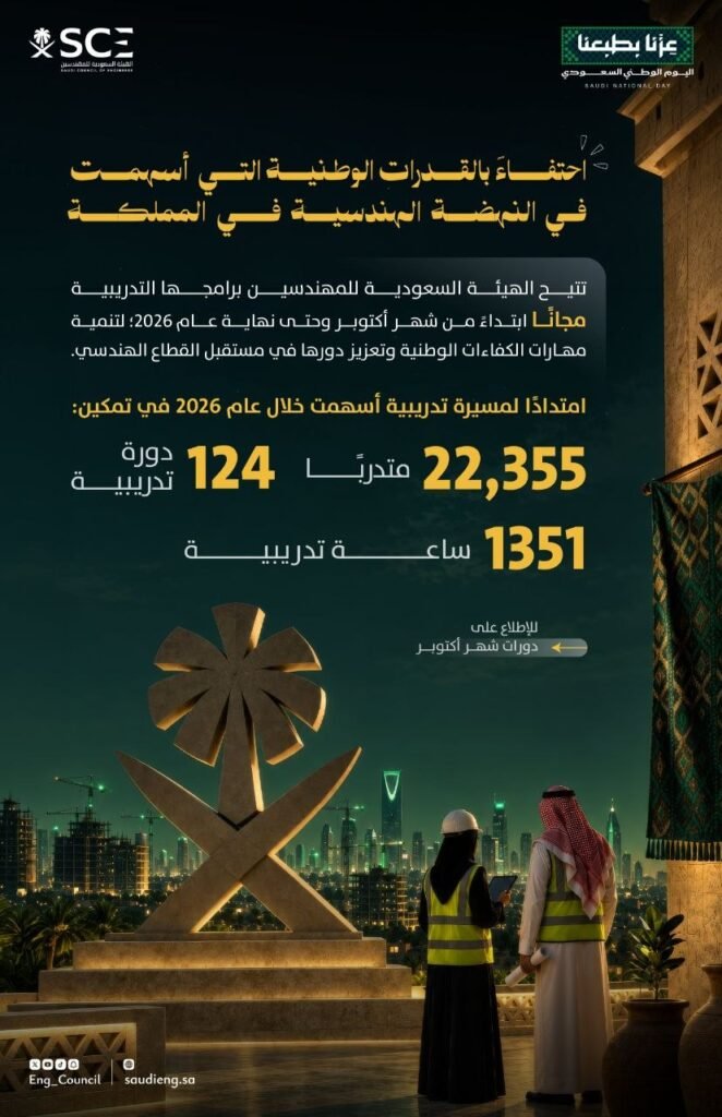 (🔴) هام | الهيئة السعودية للمهندسين تعلن إتاحة كافة برامجها التدريبية (مجاناً) حتى نه […]
